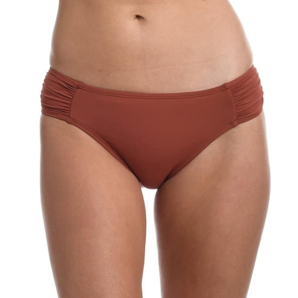 La Blanca Women's Side Shirred Cinnamon Bikini Bottoms Nwot